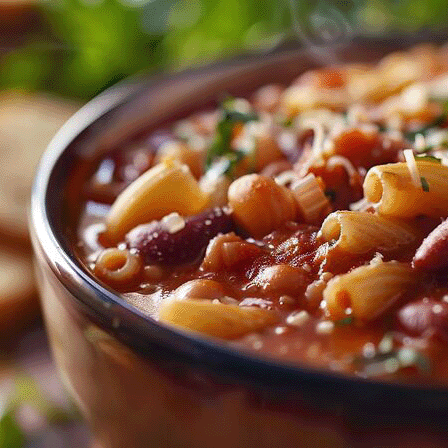 Mehr Informationen zum Thema: Bohnen&shy;eintopf mit Nudeln