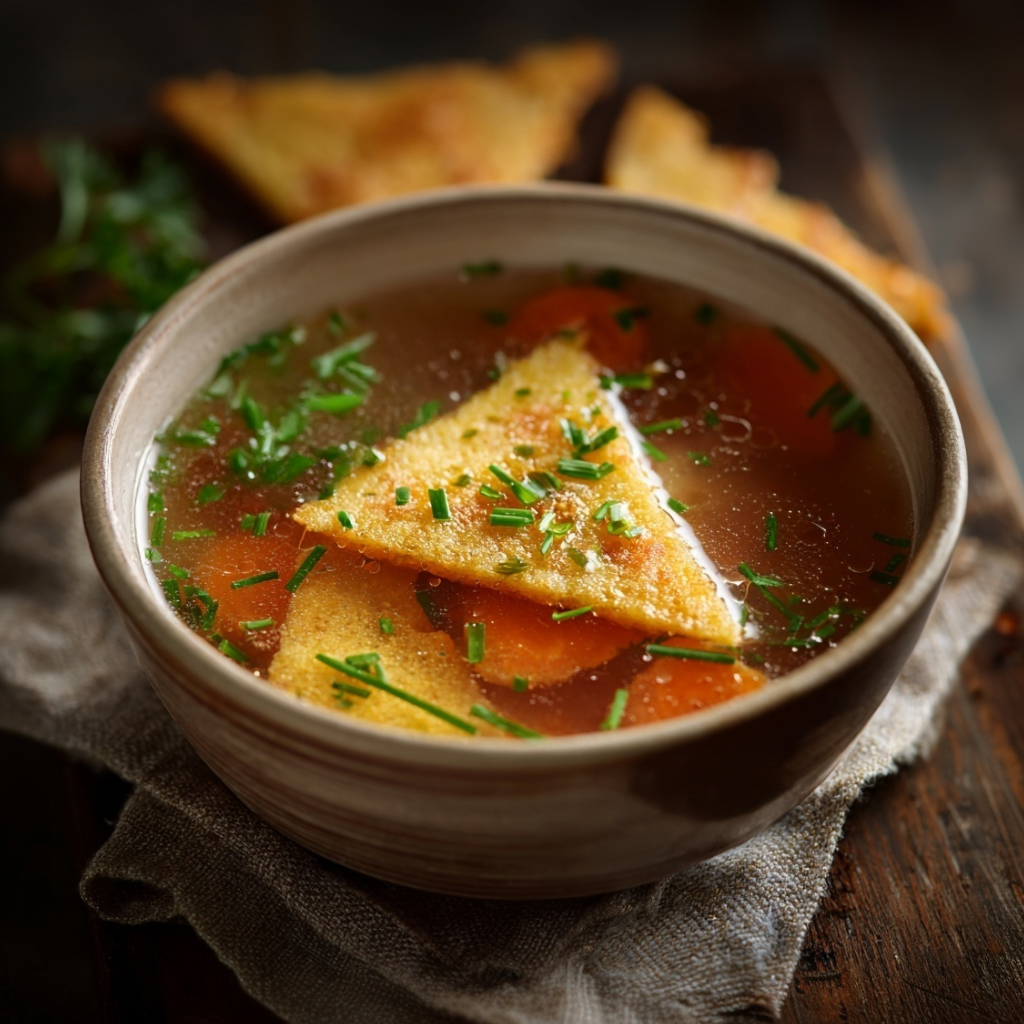 Mehr Informationen zum Thema: Rind&shy;suppe mit Polenta&shy;schnitte